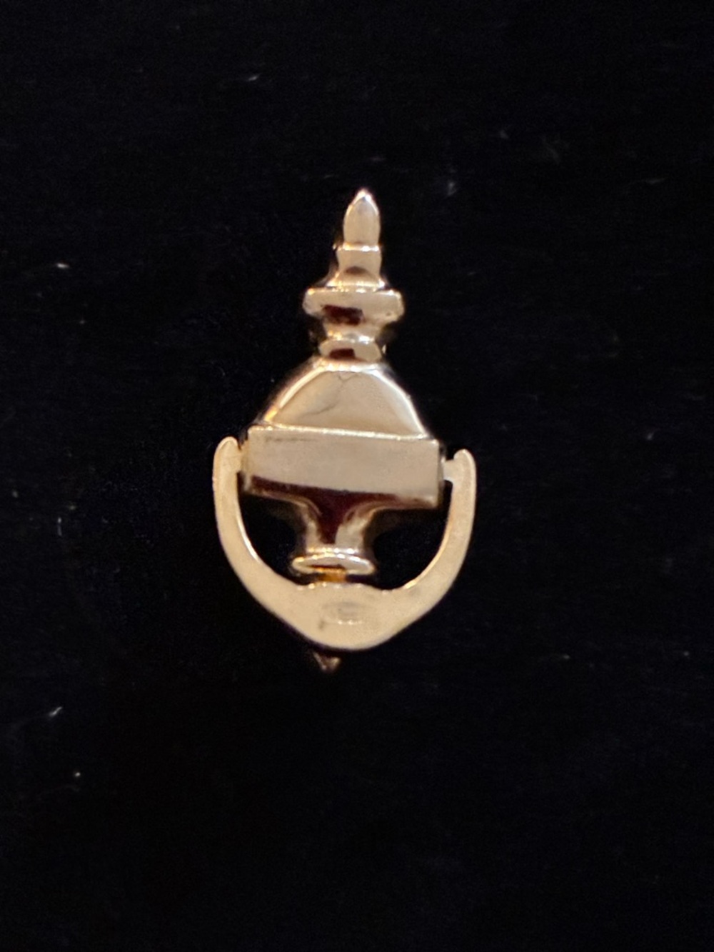 Vintage EUC Door Knocker Gold Tone Brooch/ Lapel Pin